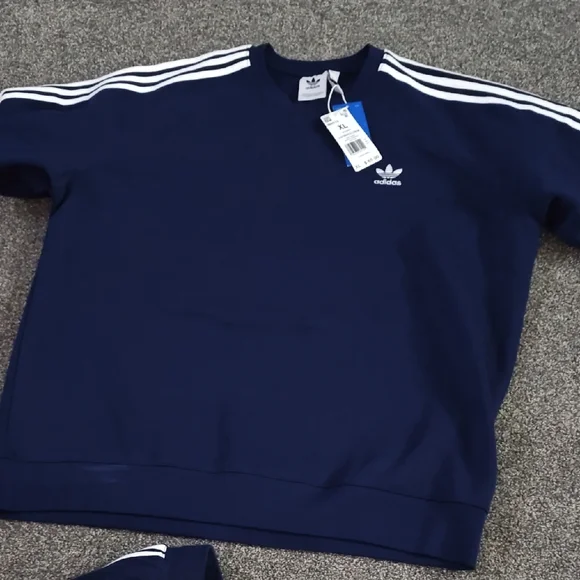 Adidas Dark Blue Tracksuit with White Accents - Picture 3 of 3